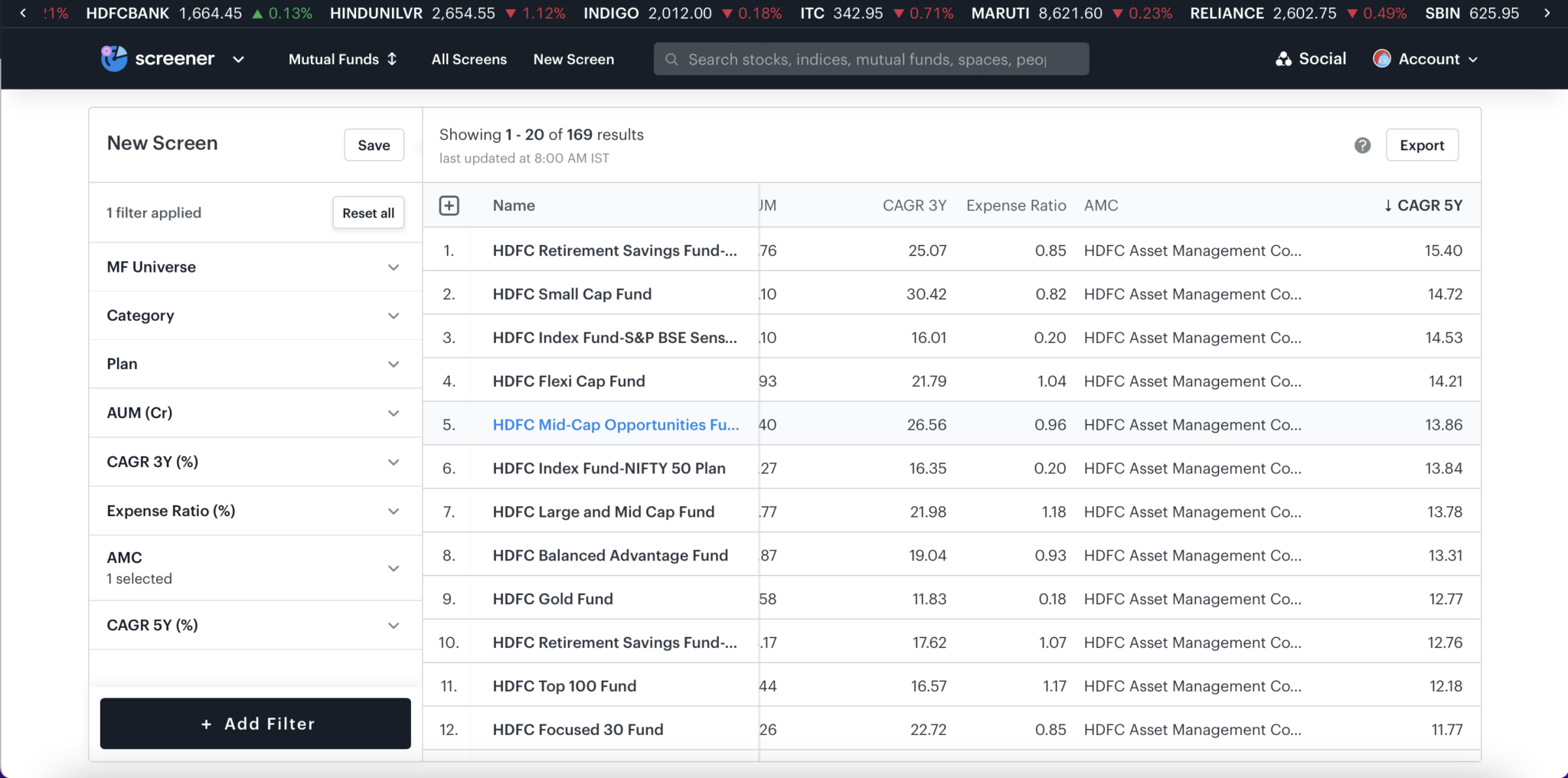 Best Mutual Fund Screener Tool